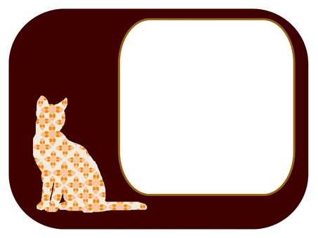 和柄猫のフレーム1