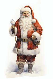 Illustration, santa, natal, dezembro, 