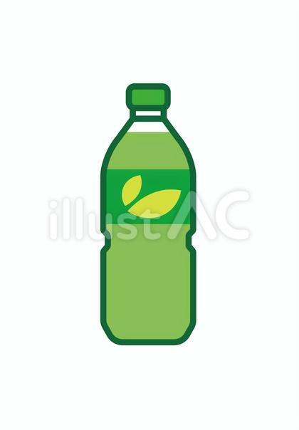 ラベル付きのペットボトルのお茶