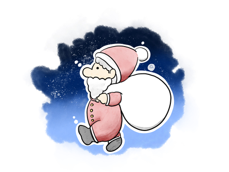 サンタクロース　背景あり