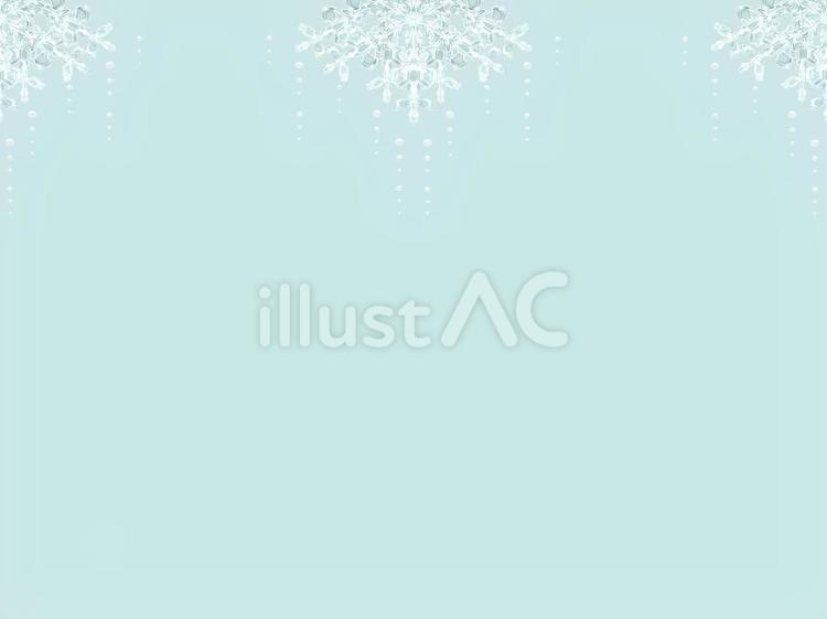 雪の結晶と真珠の雨（緑02）_背景 背景,壁紙,枠のイラスト素材