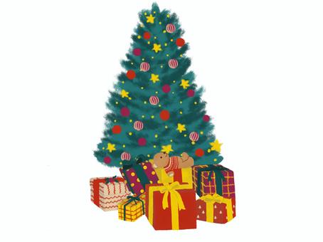 christmas tree and presents, christmas, christmas tree, present, JPG and PNG