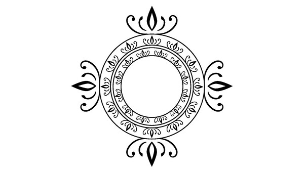 円の模様 円,模様,幾何学模様,サークル,デザイン,モノクロのイラスト素材