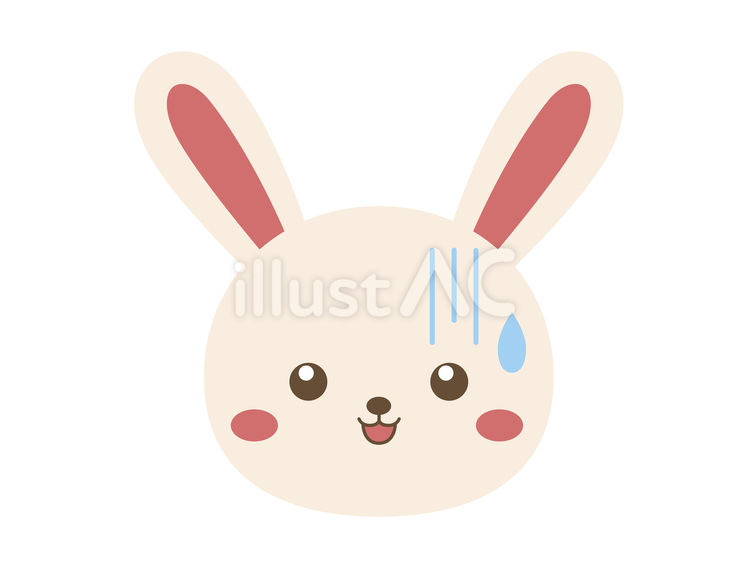 うさぎ・顔４ うさぎ,かわいい,顔のイラスト素材