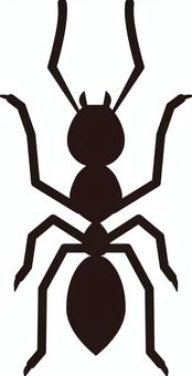 蟻シルエット 蟻,昆虫,小さい,生物,リアル,シルエットのイラスト素材