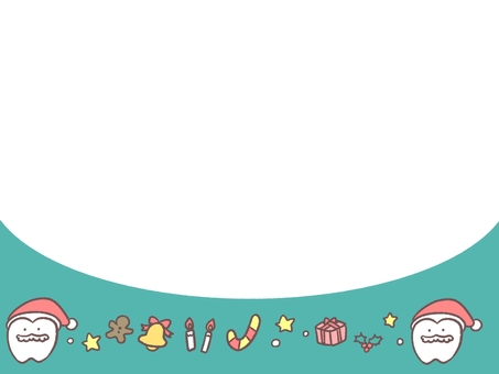 歯とクリスマスの背景フレーム 歯とクリスマスの背景フレーム 歯,歯科,ゆるい,手書き,かわいい,クリスマス,季節,冬,イベント,ベルのイラスト素材