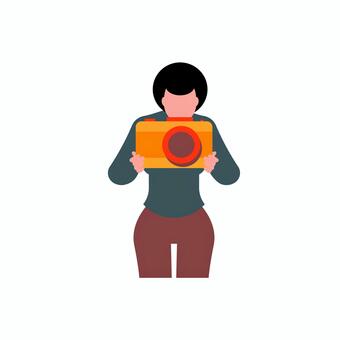 人物 030 人物,カメラ,写真,撮影,フォト,趣味,ポートレート,アクション,撮る,ライフスタイルのイラスト素材