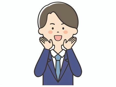 呼びかけるスーツの男性 呼びかけるスーツの男性 呼ぶ,声かけ,集客,男性,応援,声援,お知らせ,注目,スーツ,教えるのイラスト素材
