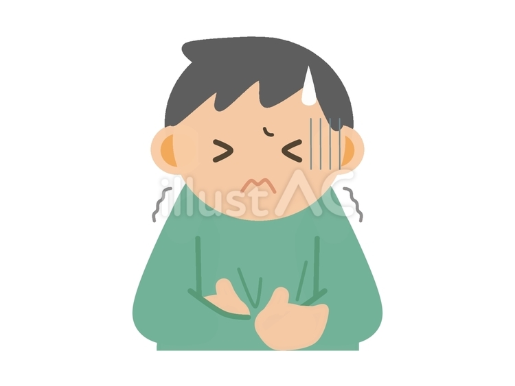 腹痛の男性 腹痛,下痢,不調のイラスト素材