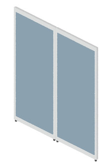 連結されたパーテーション オフィス,オフィス家具,事務用品,アイソメ図,アイソメトリック,鳥瞰図,俯瞰図,俯瞰,ビジネス,会社のイラスト素材