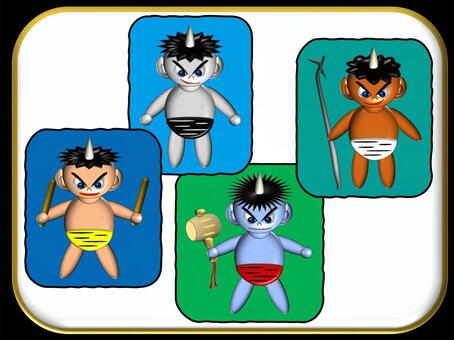 小鬼　男の子　610 鬼,男の子,メルヘン,ファンタジー,キャラクターのイラスト素材