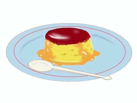 プリン プリン プリン,おやつ,スウィーツのイラスト素材