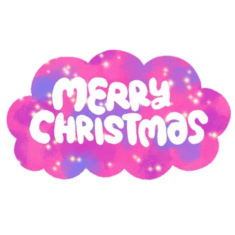 MERRY CHRISTMASの文字 merrychristmas,文字,クリスマス,もこもこ,ピンク,キラキラ,かわいい,ポップ,手書き,手描きのイラスト素材