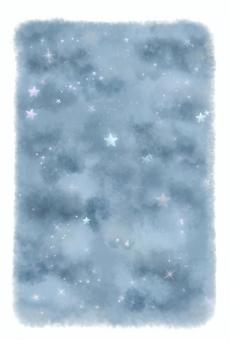 Dreamy cute background frame of night sky stars and clouds, star, cloud, night sky, JPG and PNG