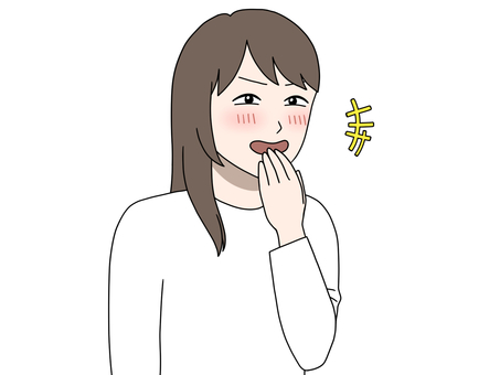 何かを企んで笑う女性 女性,白,長袖,ニヤニヤ,しめしめのイラスト素材