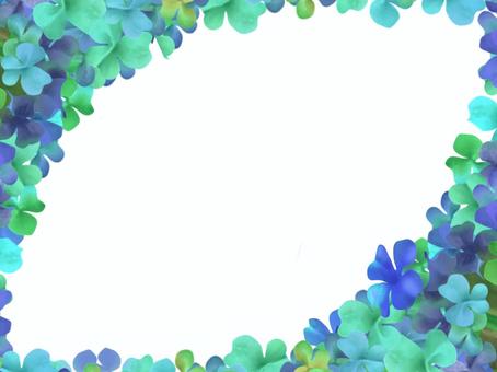 Illustration, JPG and PNG Illustration, clover, four leaves, frame, JPG and PNG
