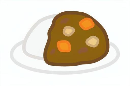 カレーライスのイラスト素材 カレーライス,カレー,米,ご飯,晩御飯,ランチ,料理,家庭料理,食事,イラストのイラスト素材