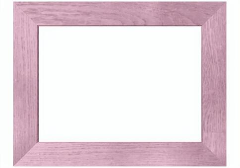 ピンクの木のフレーム フレーム,枠,額縁,写真立て,木,木目,シンプル,ナチュラル,ピンクのイラスト素材