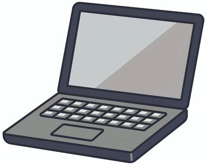 ノートPC_斜め ノートパソコン,ノートpc,パソコン,ノート型,持ち運び,コンパクト,リモートワーク,キーボード,仕事,教育のイラスト素材