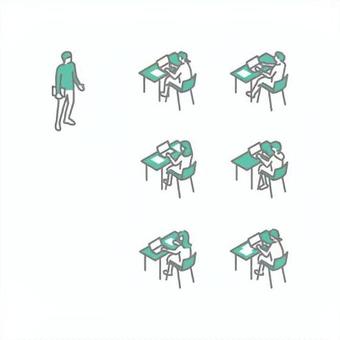 授業のイラスト 授業,学生,生徒,教室,人物のイラスト素材