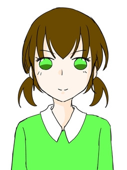 二つ結びの女の子6 二つ結びの女の子6 女の子,おさげ,ボブのイラスト素材