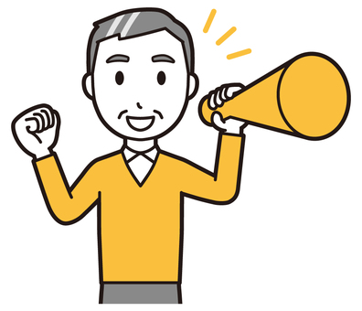  ニット中年男性(黄)-459-バスト