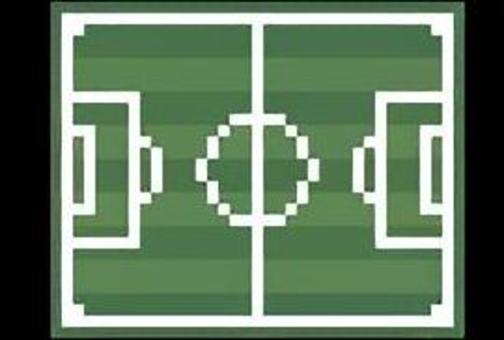 サッカーグラウンド　ドット絵 ドット,サッカー,サッカー場,ドット絵,ピクセルアート,スポーツ,フィールド,レトロゲーム,footballのイラスト素材