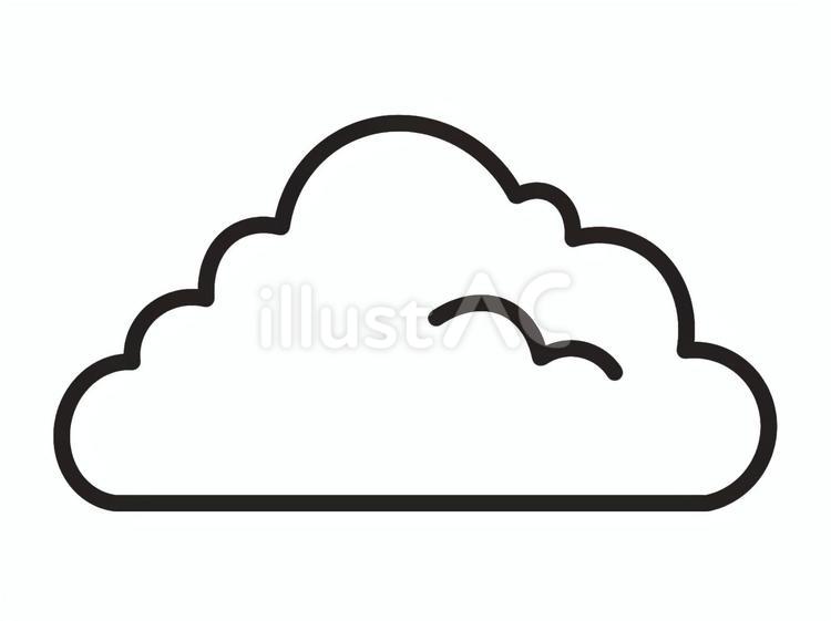 気象予報で使える曇りアイコン素材	 曇り,曇天,雲のイラスト素材