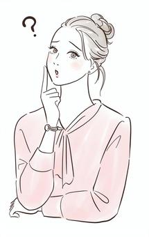 疑問を持つ女性 疑問を持つ女性 女性,人物,疑問,クエスチョンマーク,わからない,知らない,質問,きれい,おしゃれ,なぜのイラスト素材