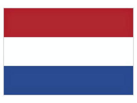 オランダの国旗（枠あり） オランダ,国旗,赤,白,青,海外,フラッグ,世界,地理,ヨーロッパのイラスト素材