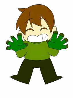 手袋をする子供 子供,笑顔,手袋,防寒具,冬,冬服のイラスト素材