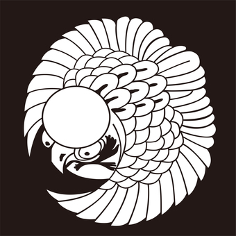 家紋 雀 家紋 雀 家紋,紋,紋章,雀,動物紋,文様,紋様,家系,血すじ,血統のイラスト素材