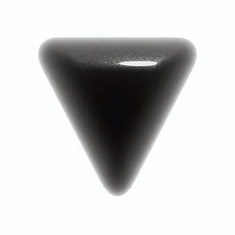 ぷっくりした黒い逆三角形の3Dアイコン 三角形,アイコン,3d,立体,マーク,可愛い,フェミニン,キュート,矢印,ぷっくりのイラスト素材