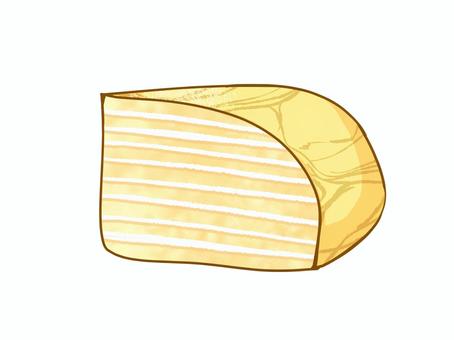 ミルクレープ 単品 ミルクレープ,食べ物,スイーツ,単品,手描きのイラスト素材