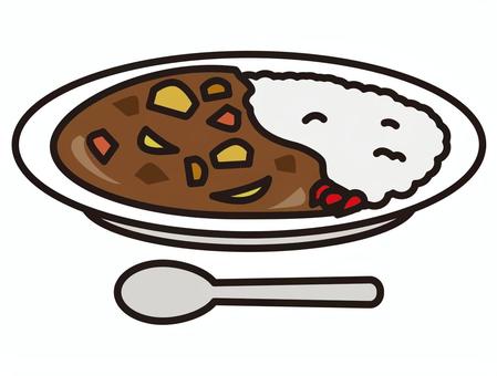 Curry and rice, JPG, PNG and EPS Curry and rice, spoon, curry, curry and rice, JPG, PNG and EPS