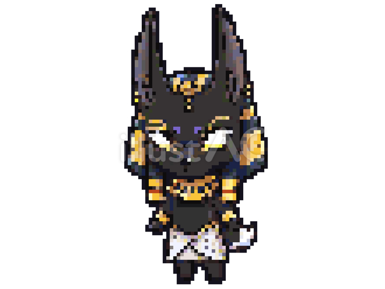 Free Vectors | Pixel art Anubis god