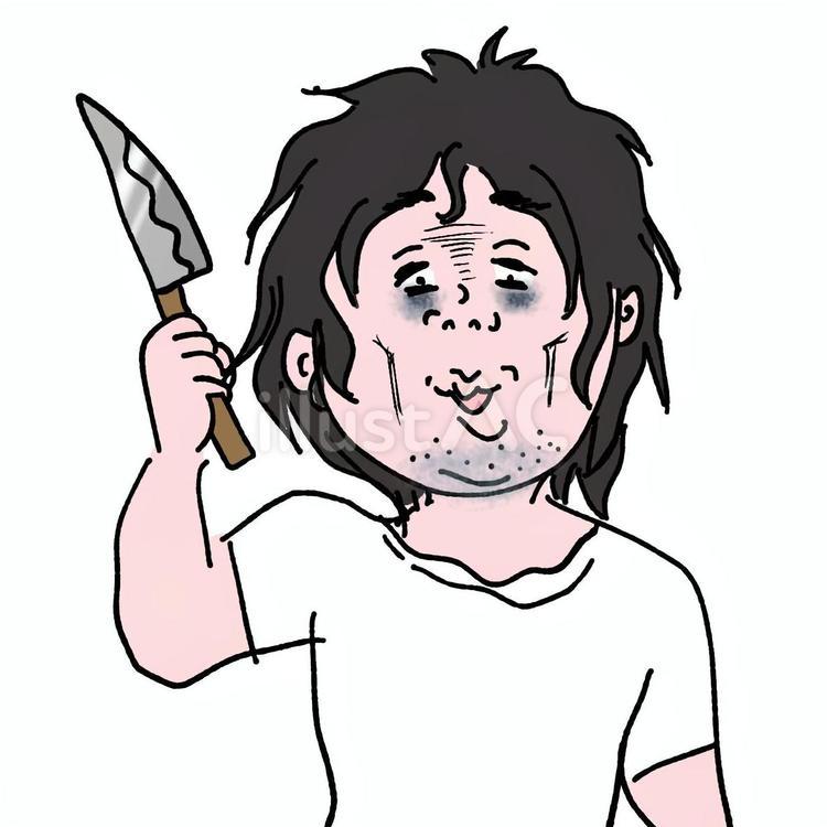 包丁を持った男性 男性,包丁,犯罪者のイラスト素材