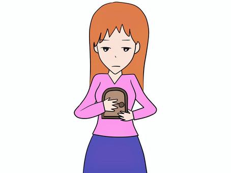心を閉ざす 心,扉,ドア,閉ざす,女性,心を開かない,押し黙る,オープンじゃない,本音を言わない,本音を見せないのイラスト素材