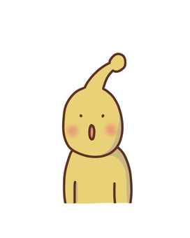 なんで？と驚く宇宙人（黄色） 宇宙人,黄色,驚く,疑問,聞くのイラスト素材