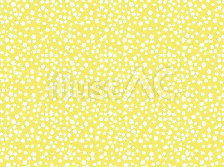 小さなお花のシームレスパターン　黄色 花柄,図柄,花のイラスト素材