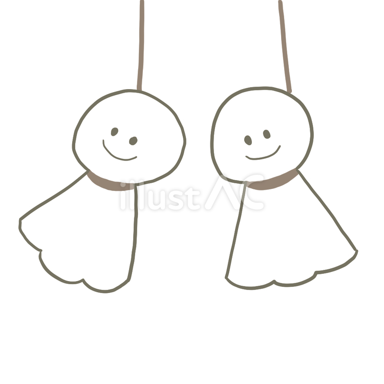 てるてるぼうず てるてるぼうず,素材,手書きのイラスト素材
