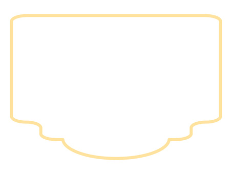 黄色い看板風のフレーム背景 フレーム,背景,看板,ロゴ,タイトル,カード,横,黄色,あしらい,飾り枠のイラスト素材