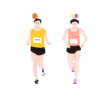 マラソンの4時間ペーサー マラソンの4時間ペーサー 運動,人物,マラソン,ペーサー,目標,ベクター,スポーツ,風船,生活,趣味のイラスト素材