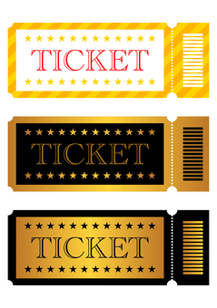 チケット3種 チケット,クーポン,セット,券,プレミアム,金色,豪華,招待,フレーム,背景のイラスト素材