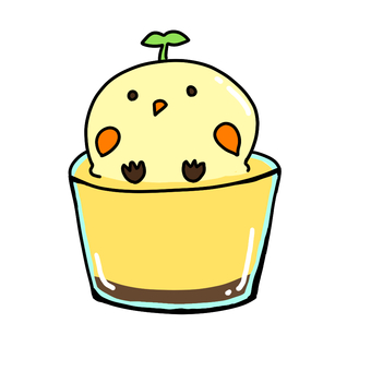 ひよこプリン ひよこプリン ひよこ,プリン,スイーツ,動物,鳥,料理,ケーキ,デコレーション,小鳥,おかしのイラスト素材