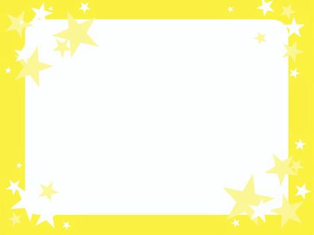 Frame with shining stars, star, frame, yellow, JPG and PNG