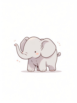 Illustration, elephant, zoo, tiny, 