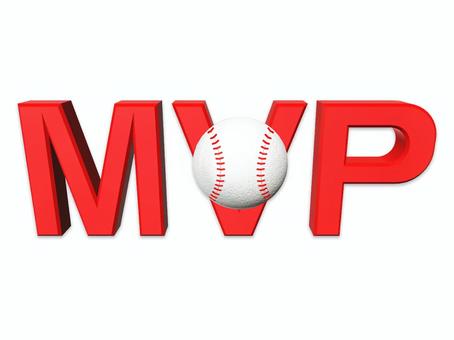 MVPの文字　野球バージョン 文字,mvp,野球,最優秀選手,ベースボール,活躍,立体のイラスト素材