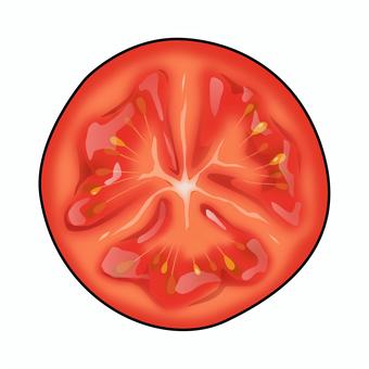 輪切りにしたトマトのリアルイラスト 輪切りにしたトマトのリアルイラスト トマト,輪切り,野菜,夏野菜,リコピン,栄養,健康,食育,献立,メニューのイラスト素材