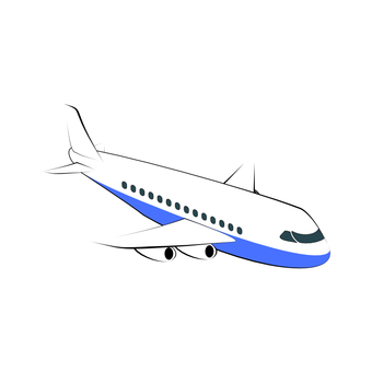 飛行機のイラスト 飛行機,乗り物,大空,ジャンボジェット機,旅客機,翼,フライト,旅行,ビジネス,移動のイラスト素材